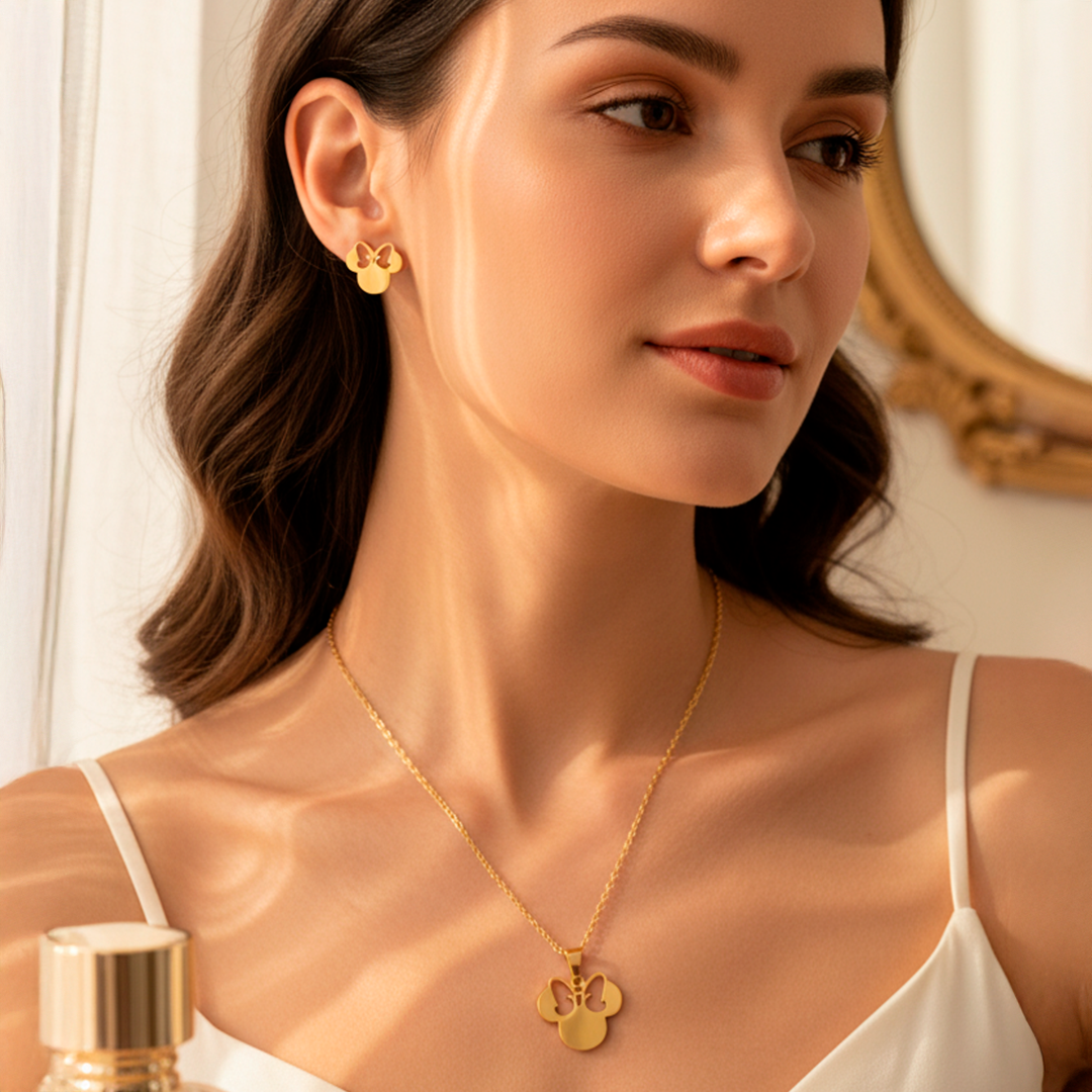 Colgante Minnie Mouse en Oro 18K