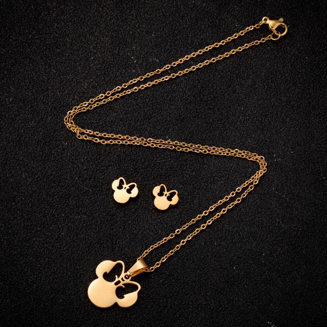 Colgante Minnie Mouse en Oro 18K